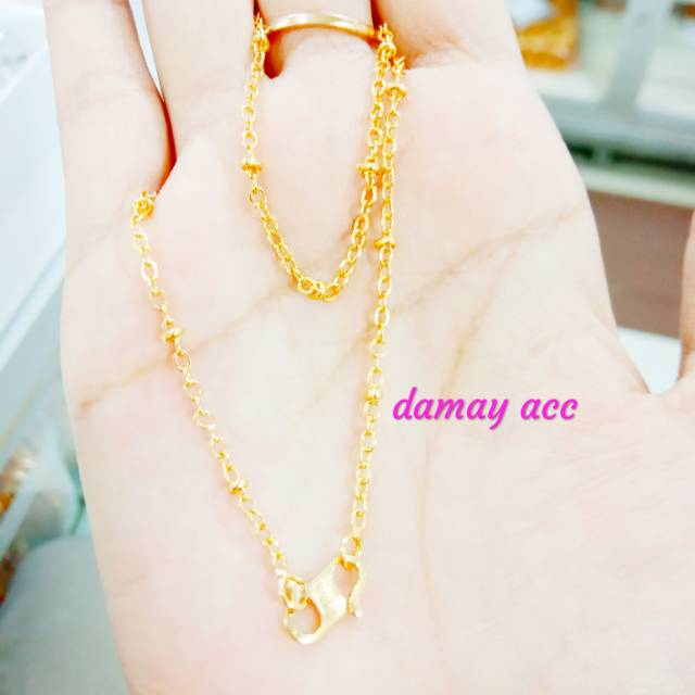 perhiasan wanita xuping kalung nuri polos bola