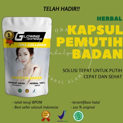 Suplemen Pemutih Badan Alami Permanen Murah Original dan Ampuh-Pemutih badan by Herbalqueee