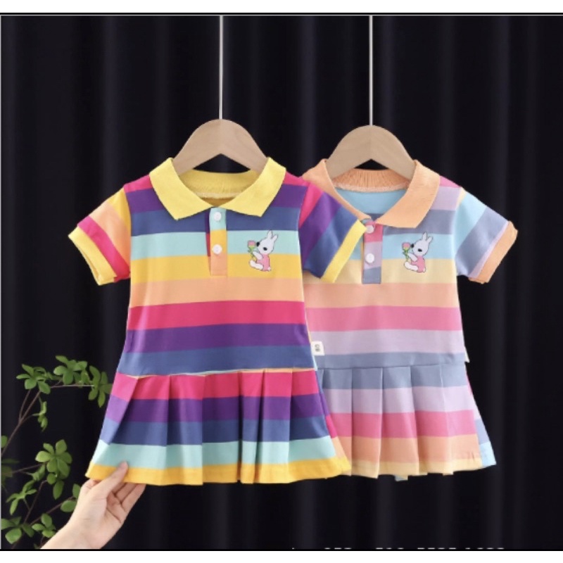 COD/DRESS ANAK TERBARU/DRESS RAINBOW 1-5 TAHUN