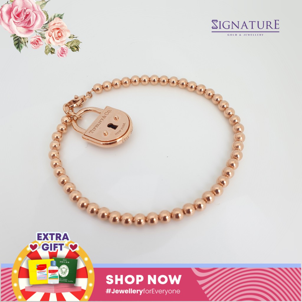 GELANG EMAS KADAR 750 ROSEGOLD MODEL FASHION TIFFANY.#889