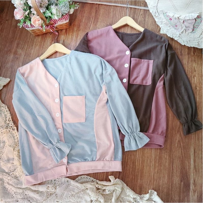 outer knit uniqlo #blouse knit uniqlo #cardigan uniqlo