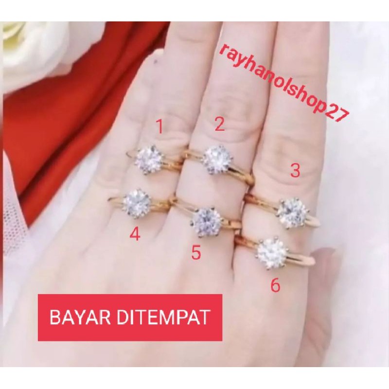 CINCIN XUPING DEWASA MATA SATU-GOLD PLATED TERMURAH DAN MEWAH