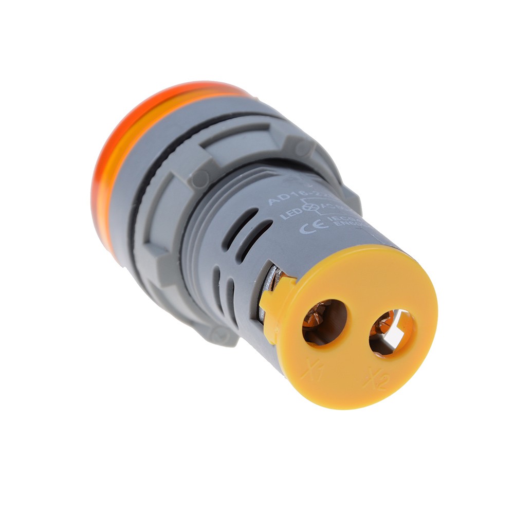 22mm AC Voltmeter Bulat Mini 80-500V Indikator Volt Tegangan PLN Volt