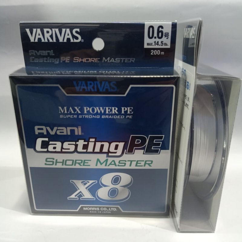 Senar PE VARIVAS AVANI CASTING SHORE MASTER PE 0.6 X8 200M