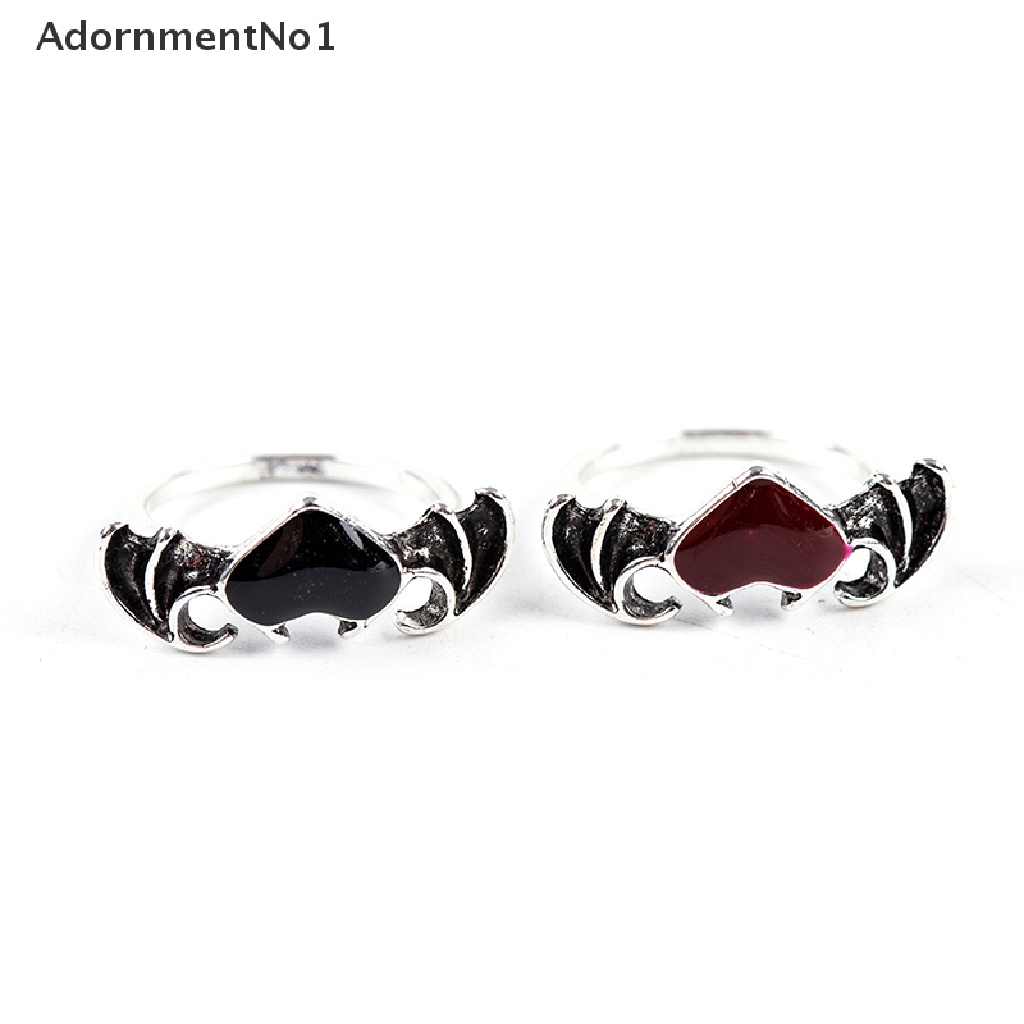 (AdornmentNo1) Soul Cincin Bentuk Hati / Sayap Iblis Untuk Hadiah Perhiasan Wanita / Pesta