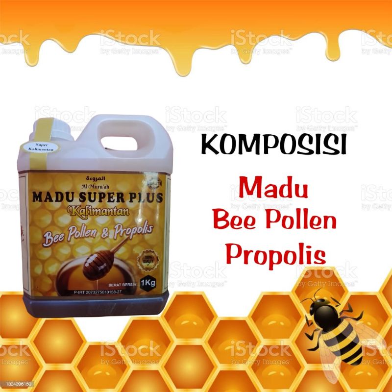 

Madu Super Kalimantan Al Muru'ah plus Propolis Beepolen dan Royal Jelly Netto 1 kg