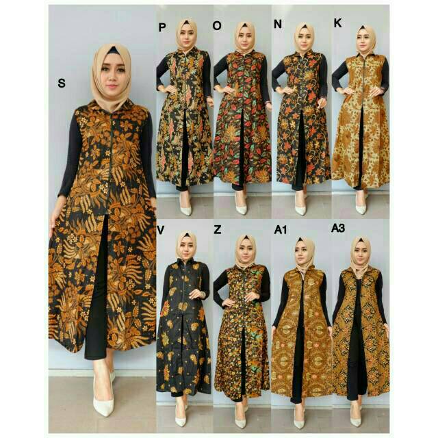 Cardi batik modern/LONG BLAZER CARDIGAN BATIK