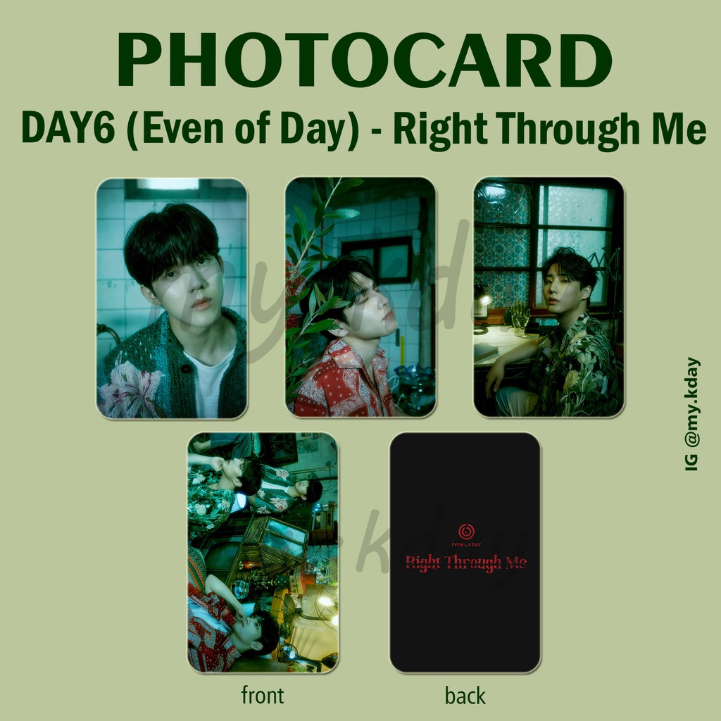 PC-0607, Unofficial Photocard Day6 (Even of Day) Right Through Me 2 sisi