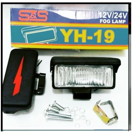 Lampu Foglamp Kotak Topi Universal Lampu Tembak Kabut Halogen H-3 12V/24V YH-19