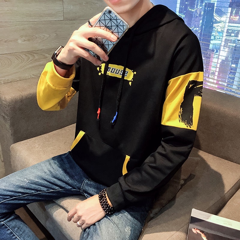 Hoodie Pria Sweater Kaos Hoodies Lengan Panjang Bahan Polyester
