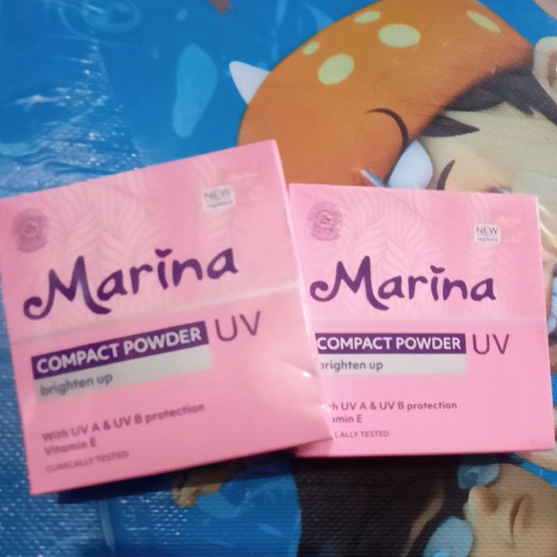 MARINA Compact Powder UV Brighten Up 12 gr - Bedak Padat Marina