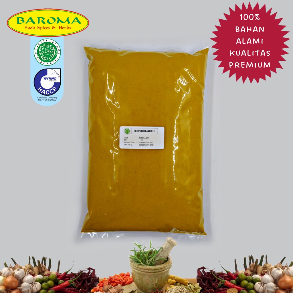 

TEMULAWAK BUBUK 1 KG KUALITAS PREMIUM 100% ASLI