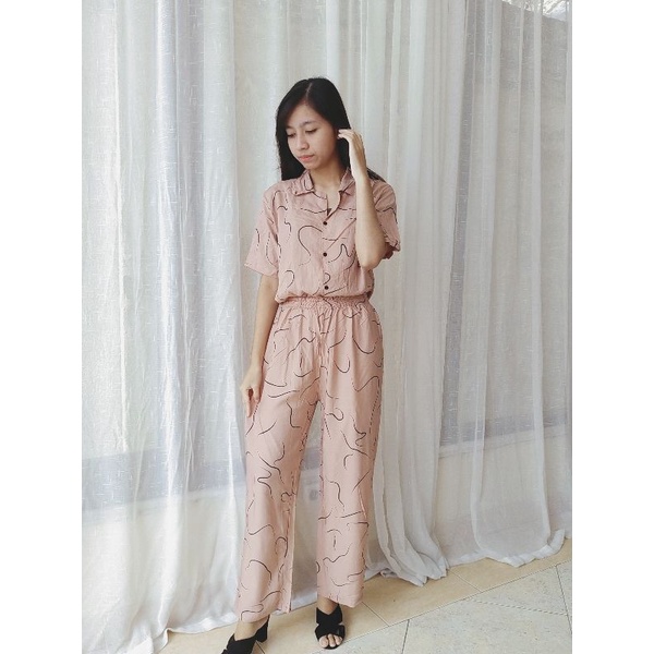 One Set Setelan Tie Dye Bali Kemeja Lengan Pendek - ONE SET Piyama Tie Dye Wanita & Pria GROSIR-GKS SalemWM