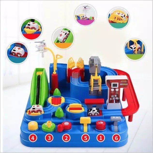 Mainan Mobil Anak Car Adventure Brain Game Rescue Pesawat