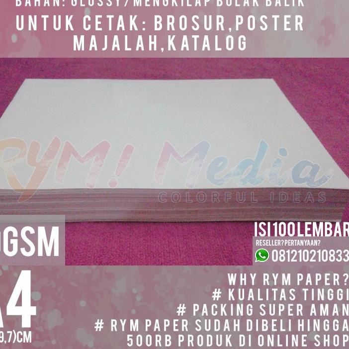 

Big Sale - Art Paper 150 gsm A4 isi 100 Lembar / Kertas Bahan Brosur Mengkilap Glossy 150 gram
