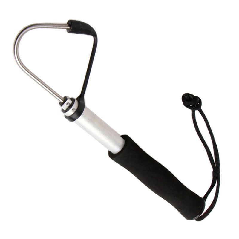 Spear Hook Telescopic Retractable Sea Fishing Gaff Stainless with String Ice Aluminum Alloy Fishing Spear Hook Tackle Tool
