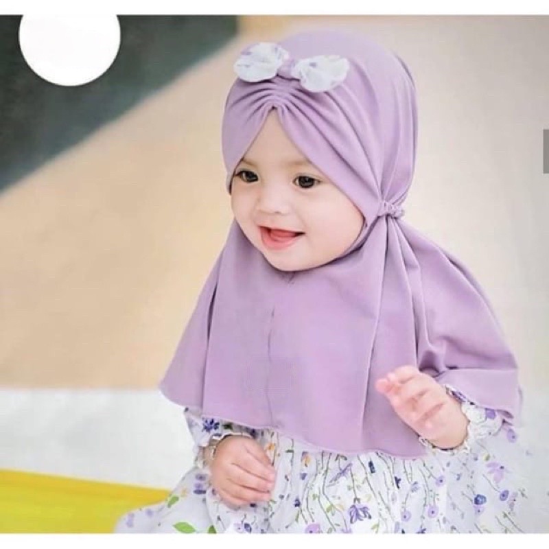 Jilbab Bayi pita Malika Untuk anak 0-2 Tahun