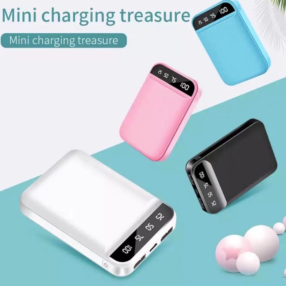 PowerBank 20000 mAh Cute Mini Kartun Mirror Screen Digital Display PowerBank External Battery Pack ▫