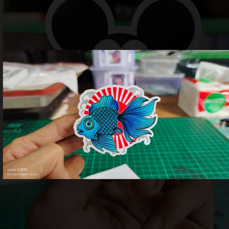 

STIKER IKAN CUPANG STICKER PRINT ANIME LOGO DLL