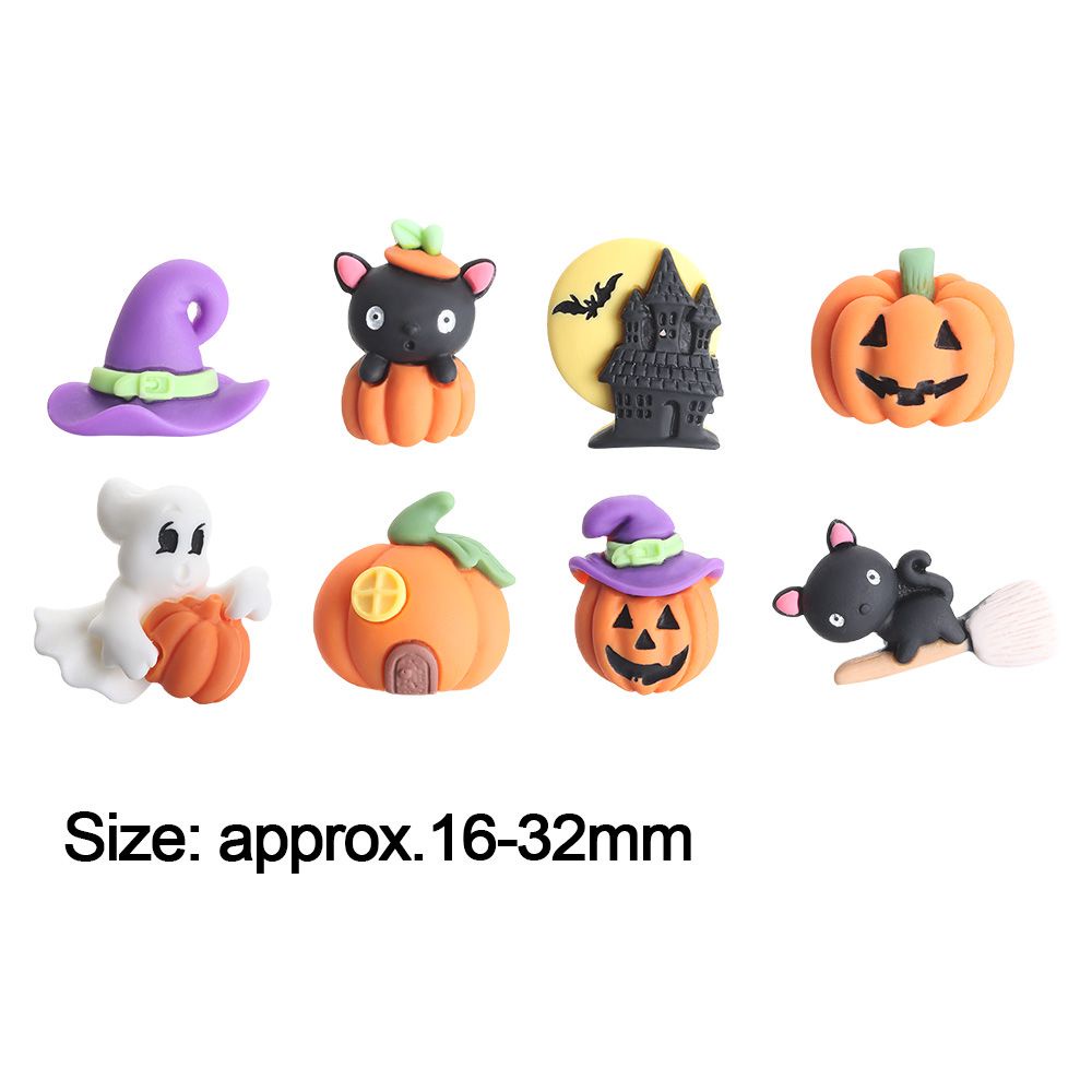 TOP Halloween resin craft kit Halloween Accessories Party supplies DIY Decoration Resin Cabochon Embellishments Decoration Crafts Miniature Ornament Mini Bat Pumpkin Ghost Decor Gifts