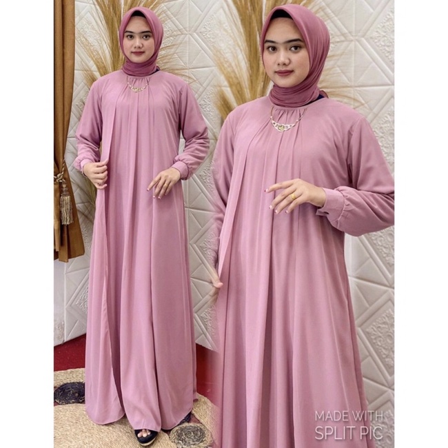 Gamis Outer Swaroski// Gamis Polos//Gamis Terbaru FullFuring
