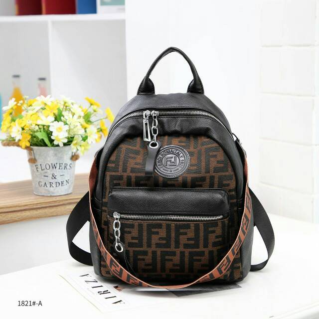 RANSEL FENDI TERBARU  Tas Wanita backpack Slingbag Handbag Premium Terbaru Termurah Import batam