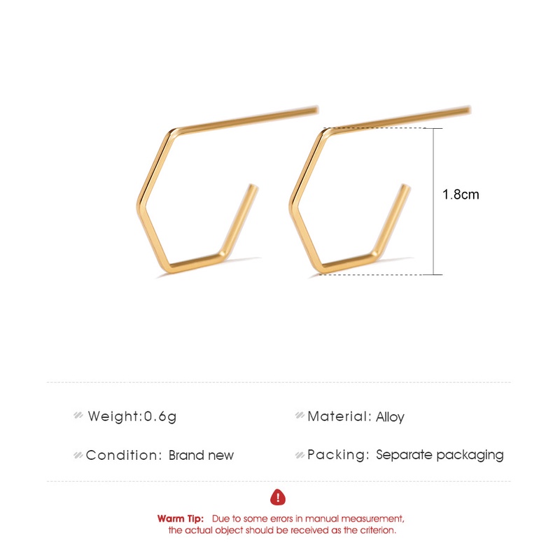 Temperament wild geometric hollow metal earrings personality creative cold wind earrings retro irregular earrings