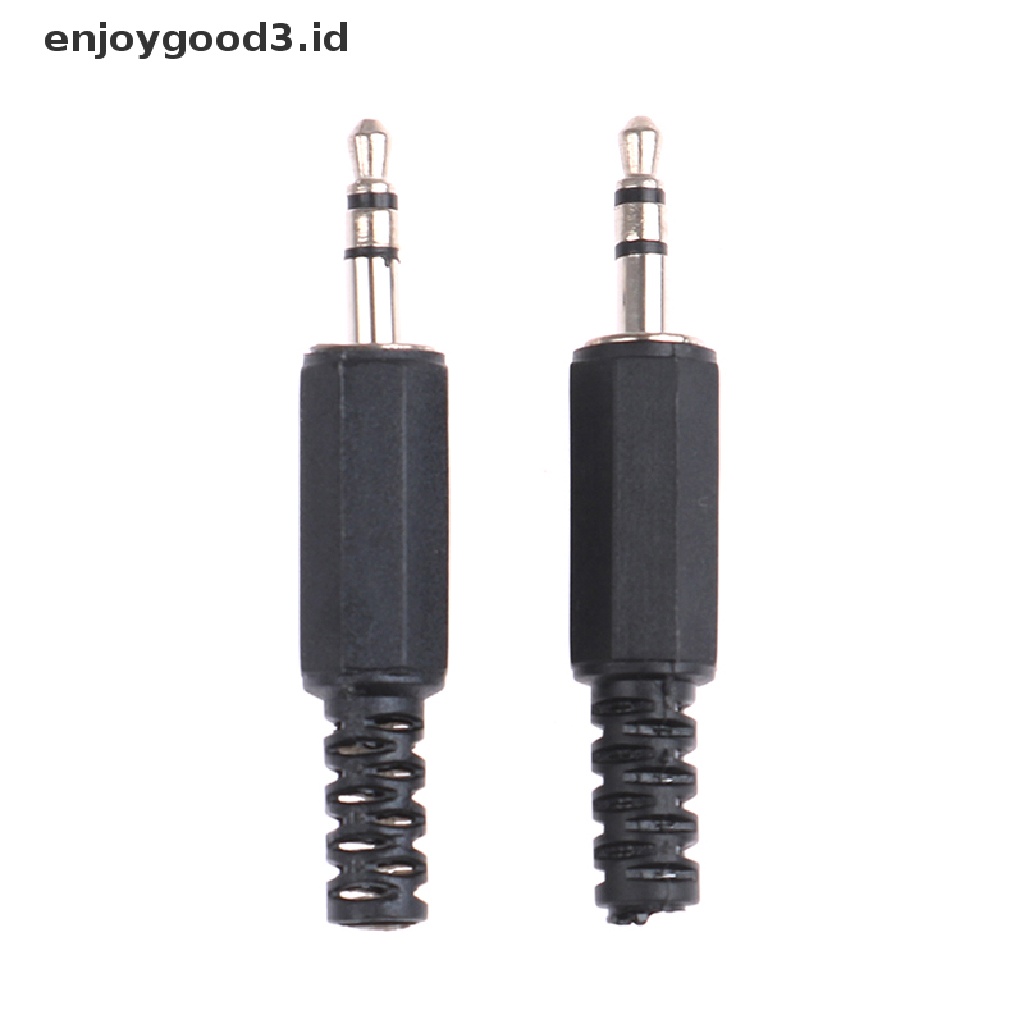 Konektor Jack Audio Male Mono Stereo 3.5mm 3 Pole Untuk Headphone