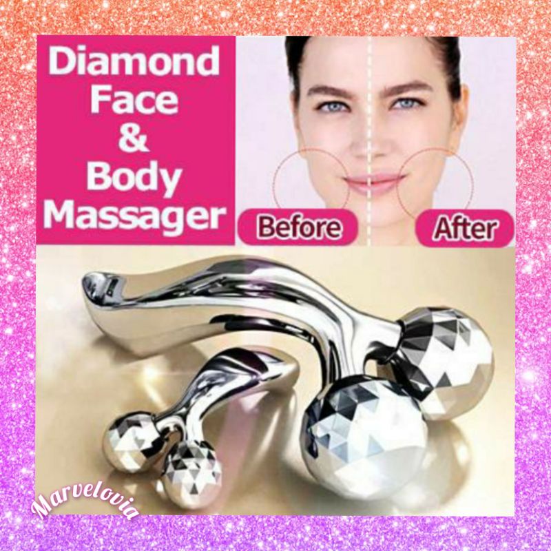 3D MASSAGER PENGENCANG WAJAH BODY SKIN CARE PIJAT KESEHATAN TUBUH FACE BODY MASSAGE DIAMOND ROLLER