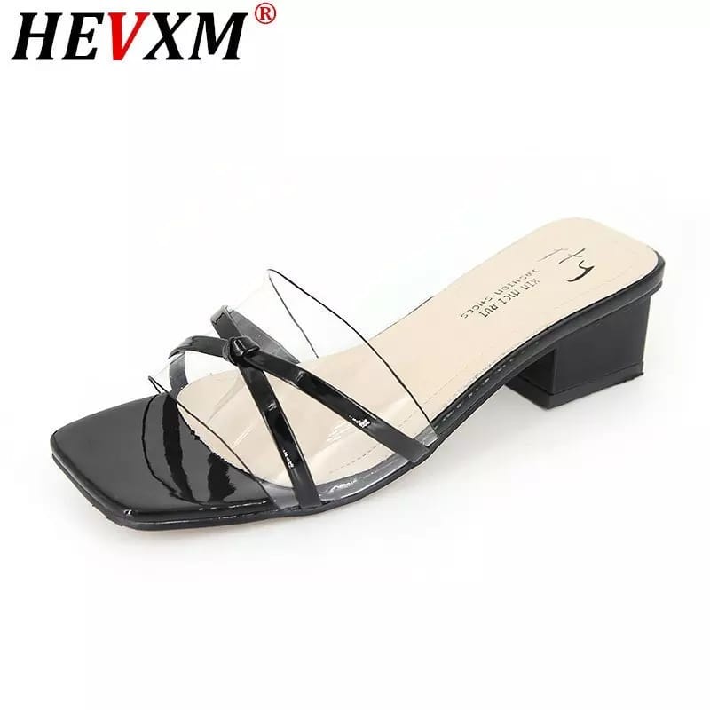 SANDAL HEELS HAK TAHU 3CM TERBARU TERMURAH MODEL MIKA TALI SILANG N 38