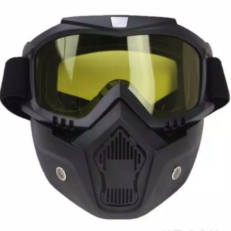 Kacamata gogle mask Google goggle motor helm TRABAS SUPERMOTO TRAIL RETRO CAFE RACER bogo klasik kacamata helm motor cross mx scott goggle motor kaca mata goggle inko kuning pelangi biru coklat silver rainbow 100% Safety Airsoft Google Mask Helm Masker