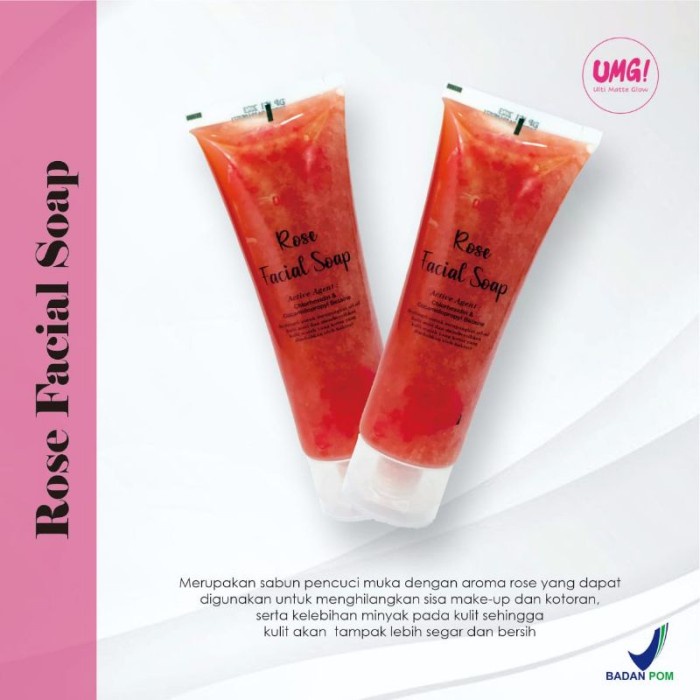 UMG ULTI MATTE GLOW WHITENING ACNE CREAM - WHITENING SKINCARE BPOM - ROSE FACIALSOAP