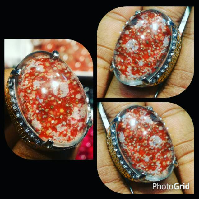 NATURAL KECUBUNG KARANG MERAH CRYSTAL UNIK