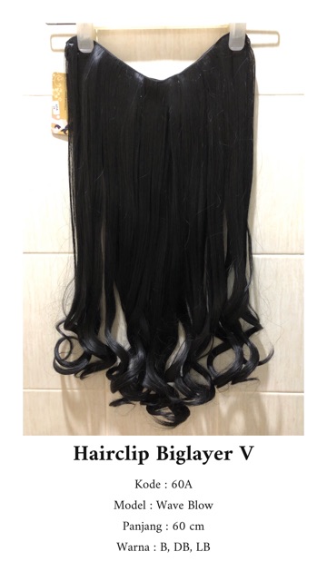 60A u clip Hairclip korea biglayer bottom curly 60cm V clip U clip