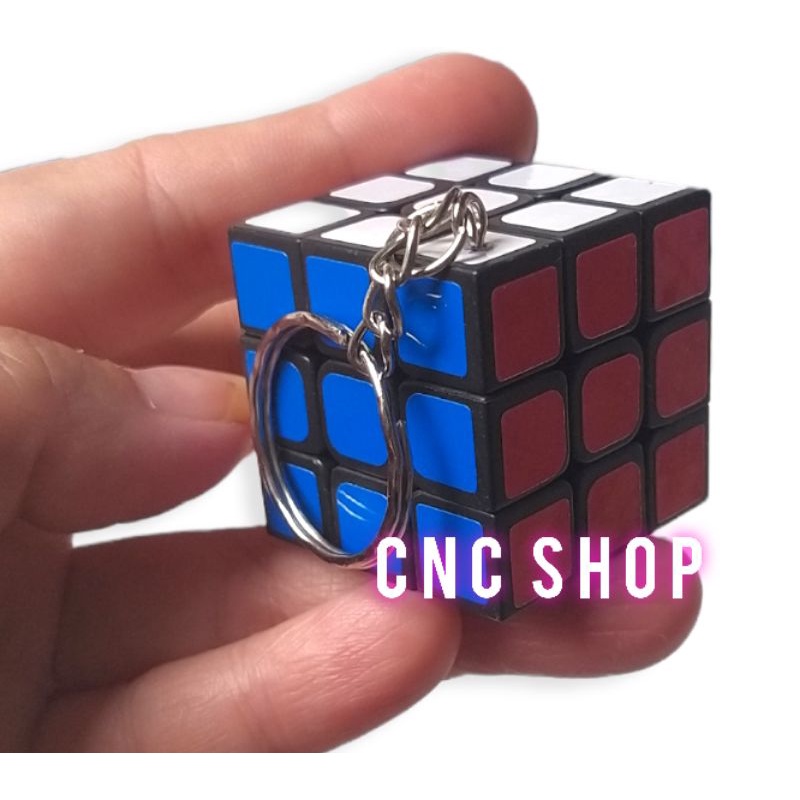 Gantungan Kunci Rubik Dadu 3x3 ukuran 3cm Unik Suvenir Goodiebag Mainan Anak Murah