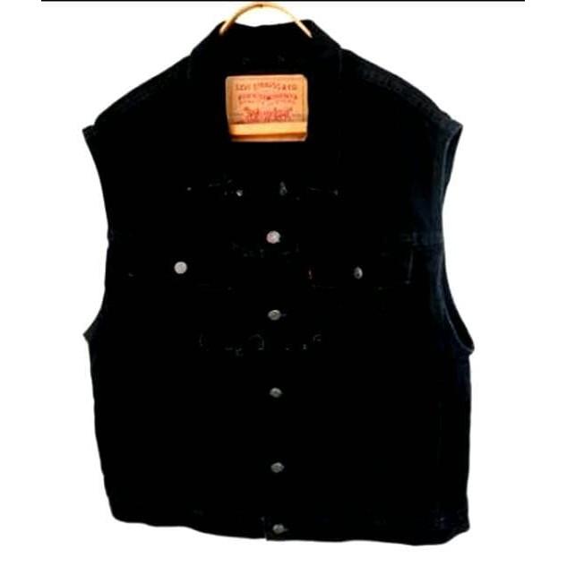 Hot Yc Bomber Cool Marun Jaket Pria Murah Cowok Ga fashion V2Q4 Rompi Jeans levis ~ Vest Jeans