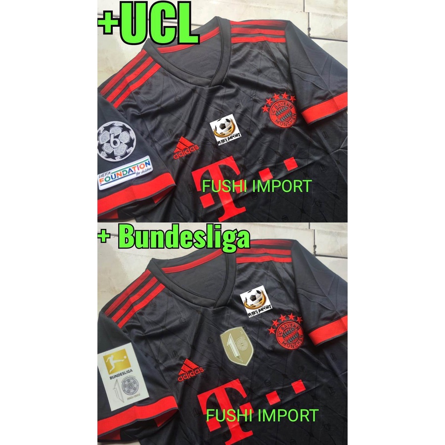 Jersey Baju Bola Munchen 3rd Third Full Patch 2022 2023 Grade Ori