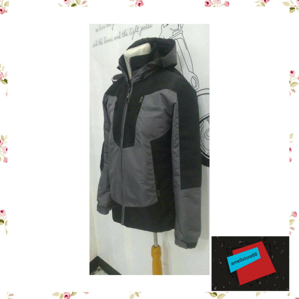 Jaket Pria parasut parka gunung Motor Windbreaker Outdoor sporty WE241