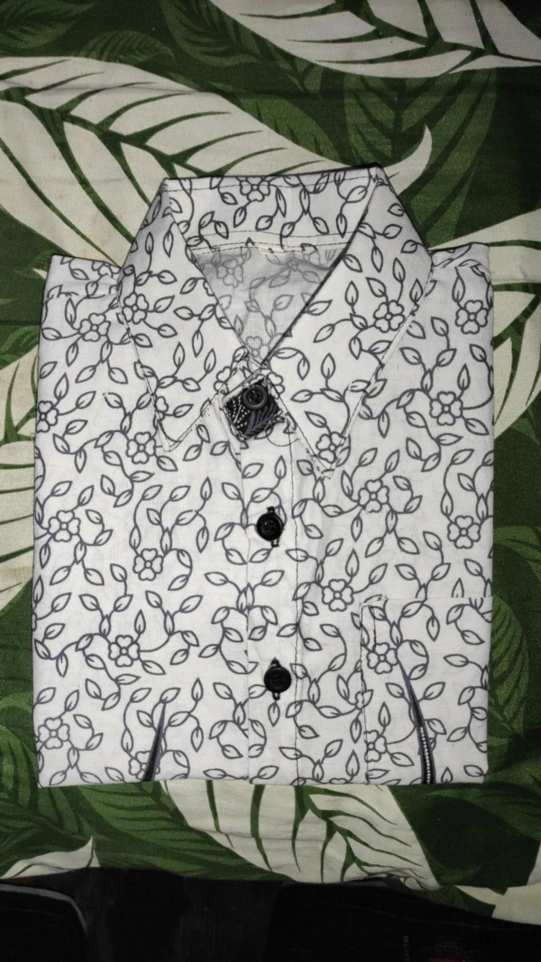 Batik Couple Keluarga Sania Ruffle Ori Ndoro Jowi Dnt Ilalang Putih