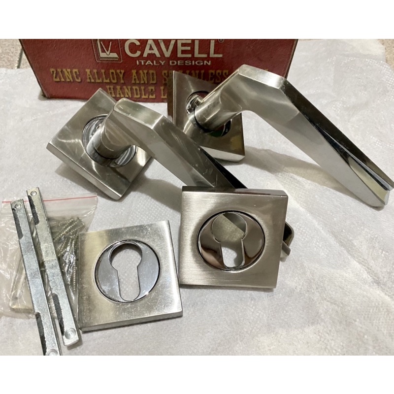 Handle Pintu Lock Set Stainless Steel Cavell Italy Design Tebal / Gagang Pintu Anti Karat