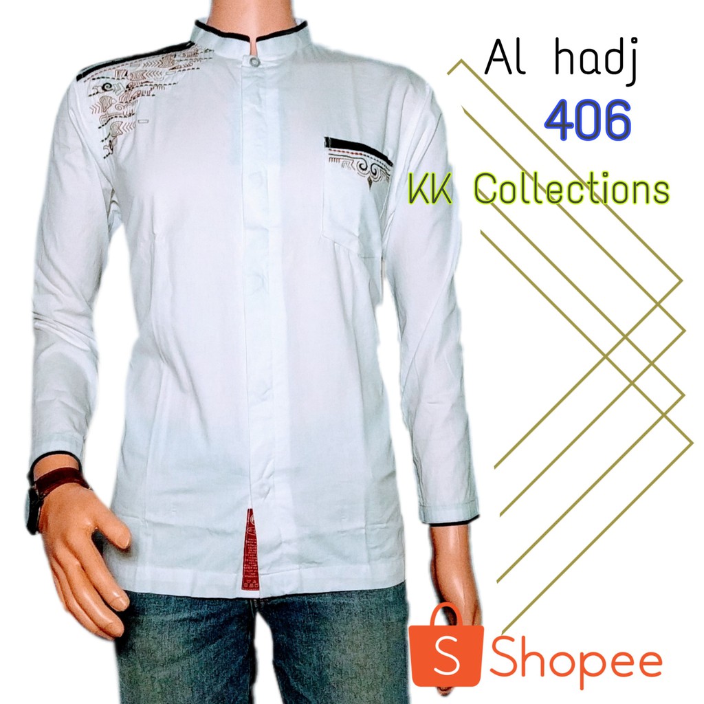 kk_collections koko Bordir asli lengan panjang/koko pria/baju pria/koko/koko bordir asli/koko murah