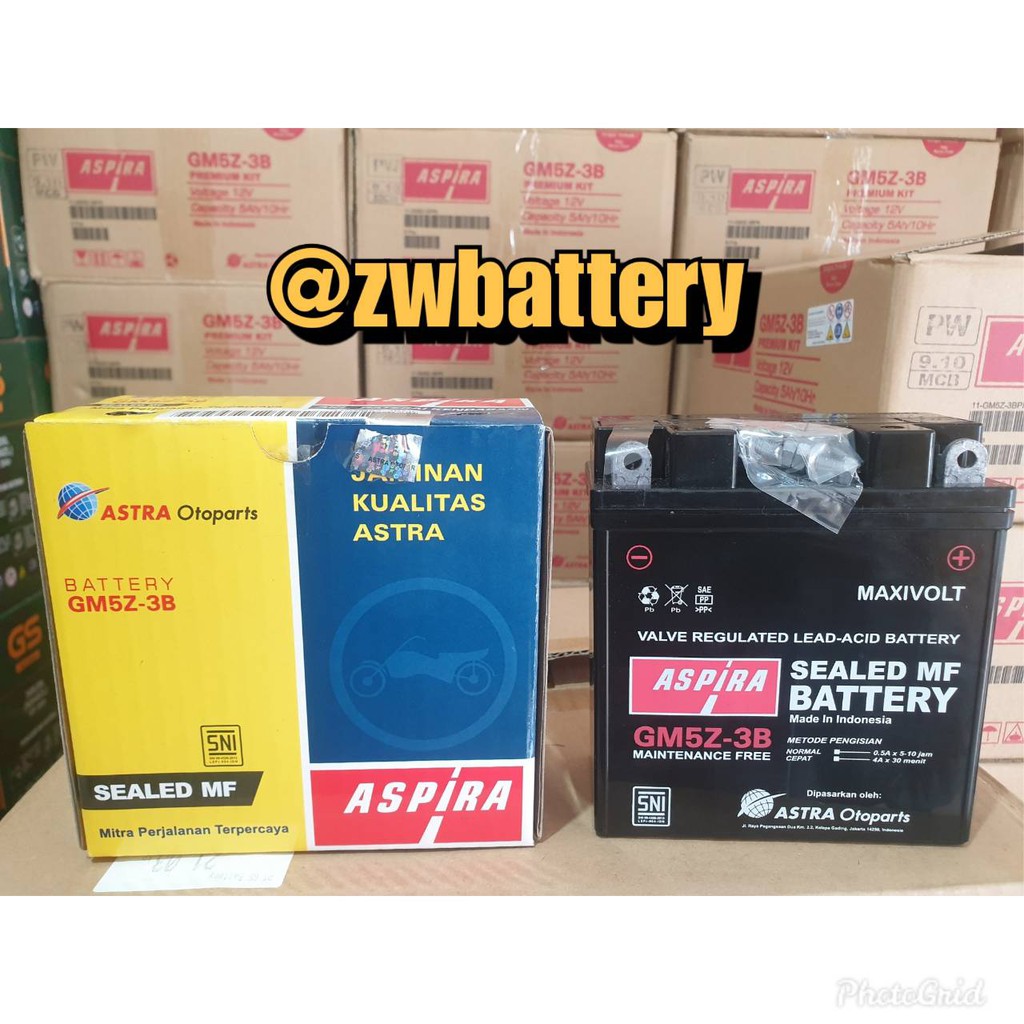 Aki Motor Yamaha Jupiter Z Burhan Aspira Gm5z-3b Aki Kering | Shopee