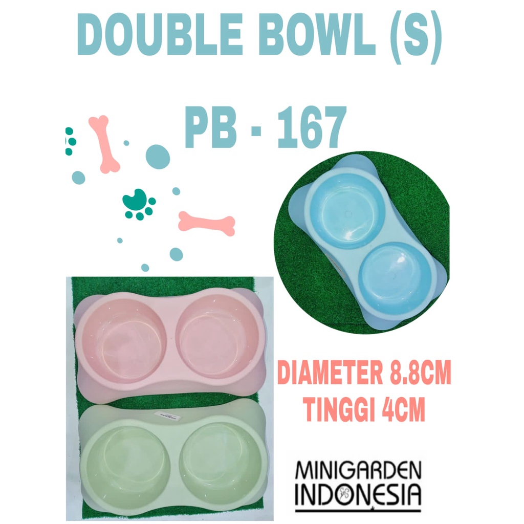 TEMPAT MAKAN ANJING pet bowl double bowl mangkok tempat minum hewan kucing pet feeder