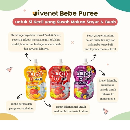 Ivenet Bebe Puree - Jus Buah Sehat Bayi dan Anak