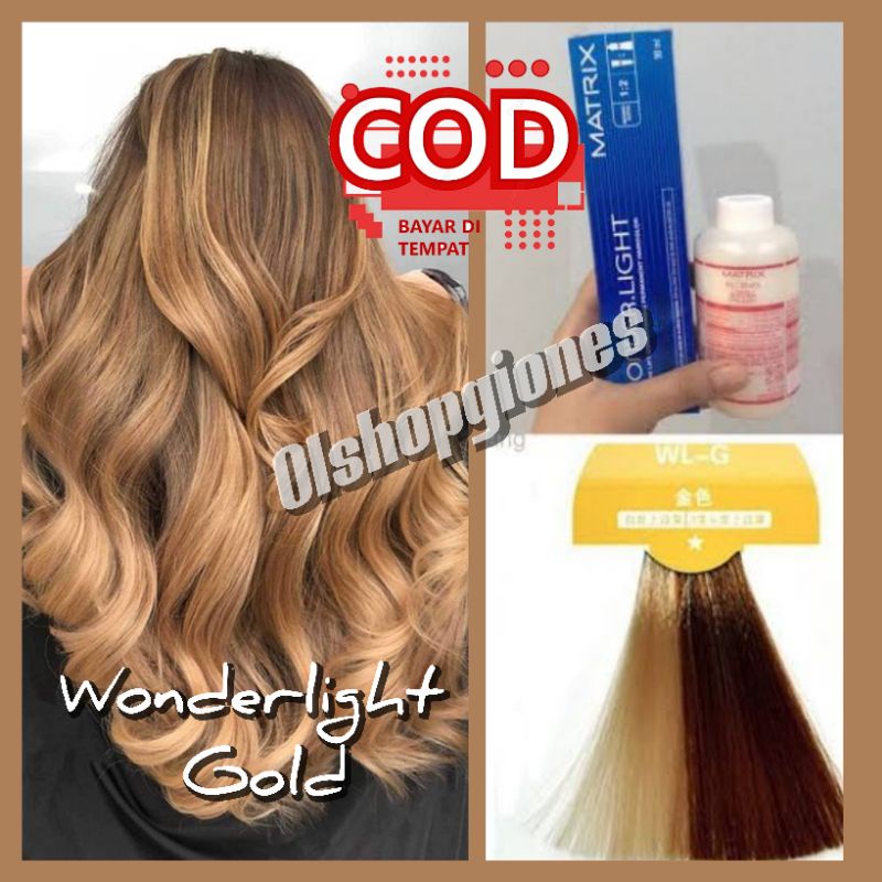 CAT Matrix Wonderlight Gold WL-G + oxydant ( campuran ) cat rambut wonder light socolor