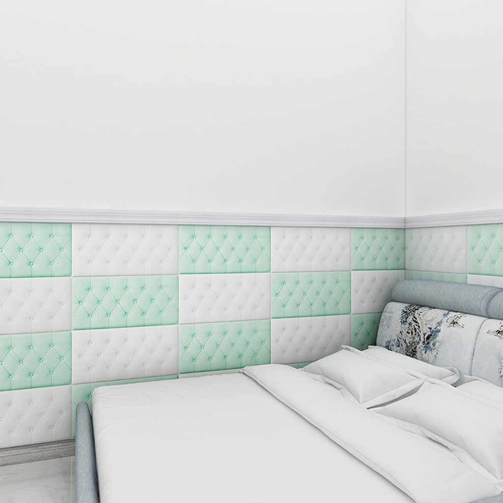 BRGUNIK Wallpaper Foam 3D Headboard Bed Wall Sticker Dinding Walpaper Busa Dinding Dekorasi Kamar Ruangan R783