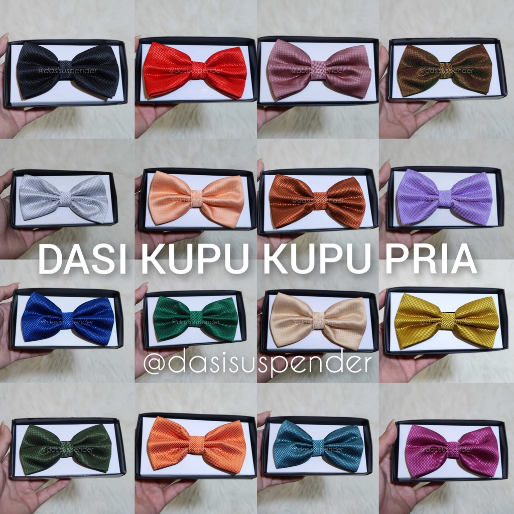 Dasi Kupu Kupu Pria Ukuran Dewasa Dasi Kupu Motif Bintik Luxury Bahan Polyester Warna Lengkap