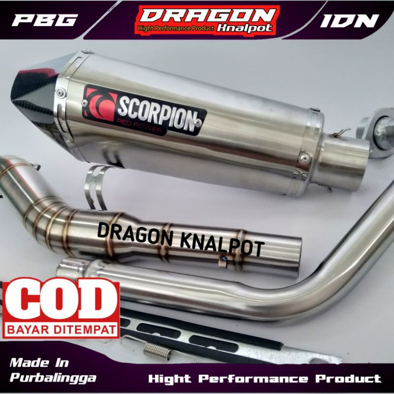 KNALPOT SCORPION VIXION CBR150 VERZA MEGAPRO R15 GSX 150