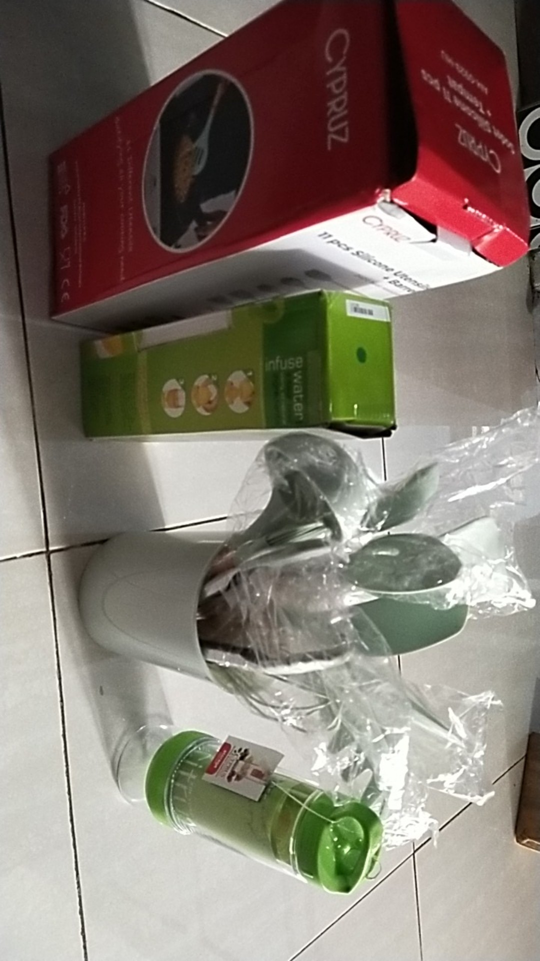 Cypruz Kitchen Utensils Set Of 12 Tosca Grey Peach | Spatula Silicone | Sutil Masak