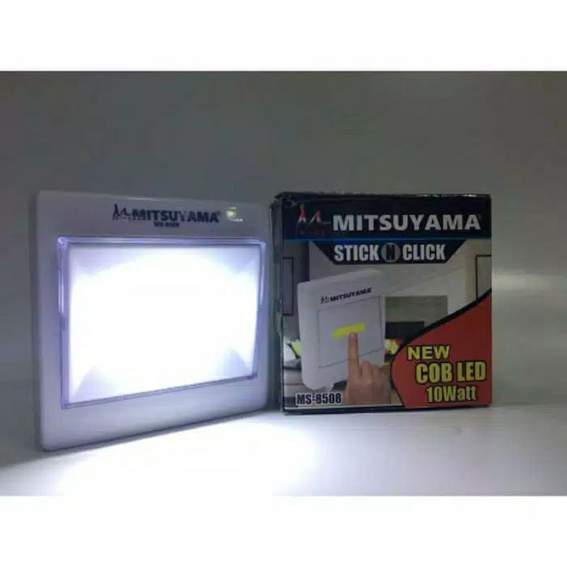 LAMPU EMERGENCY DARURAT LED TEMPEL COB MITSUYAMA TERANG 10 W PENGGANTI LILIN STICK N KLIK MURAH
